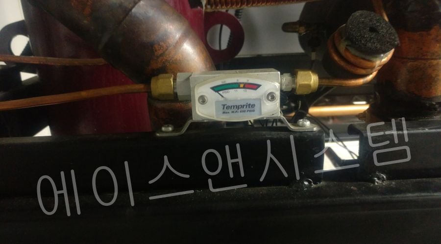 콤프레샤 Temprite 유분리기 작동 상태 점검