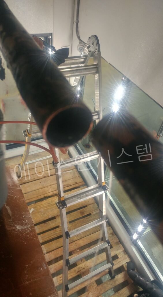 드레인 배관 내부 오염 상태 점검